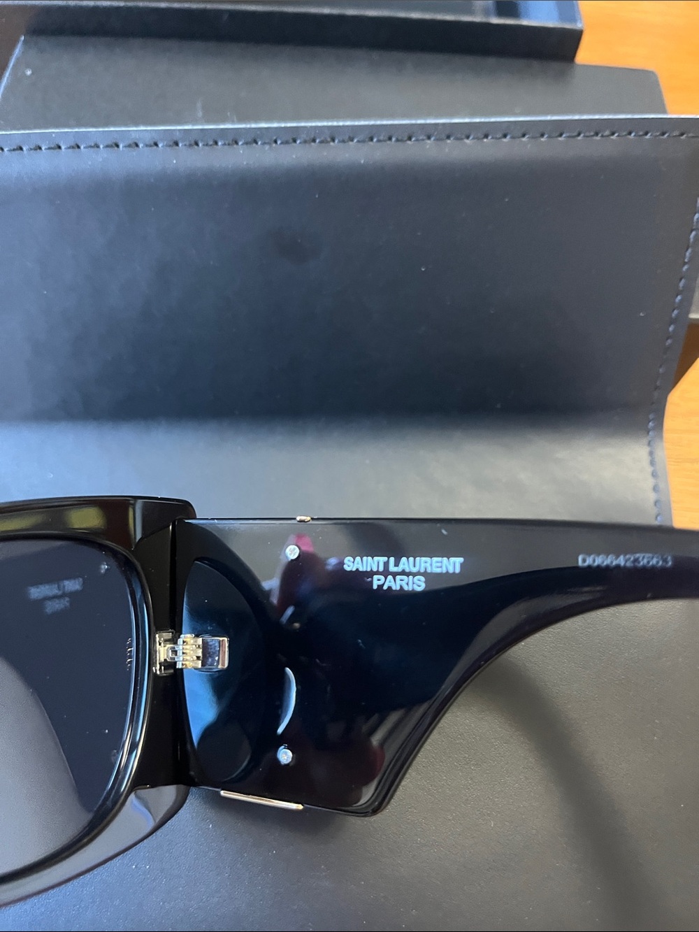 Saint Laurent Black Sunglasses with Gold YSL Logo - Picture 9 of 11